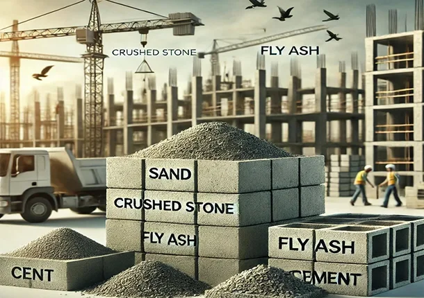 อิฐคอนกรีตทำจากวัสดุอะไร?